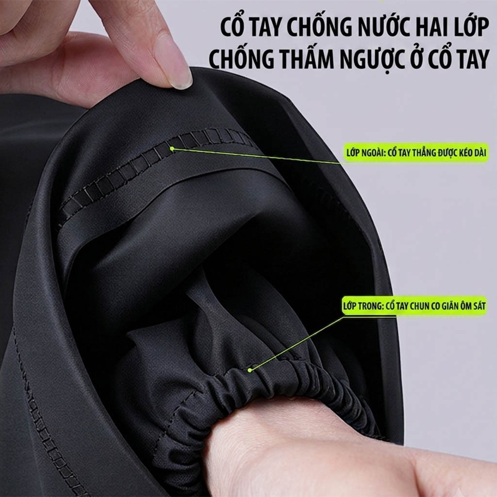 Áo mưa bộ chống nước cao cấp - Ảnh 6