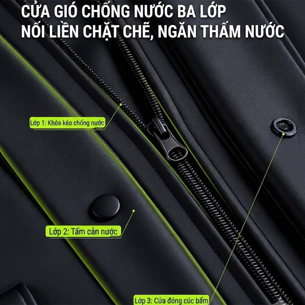 Áo mưa bộ chống nước cao cấp - Ảnh 7